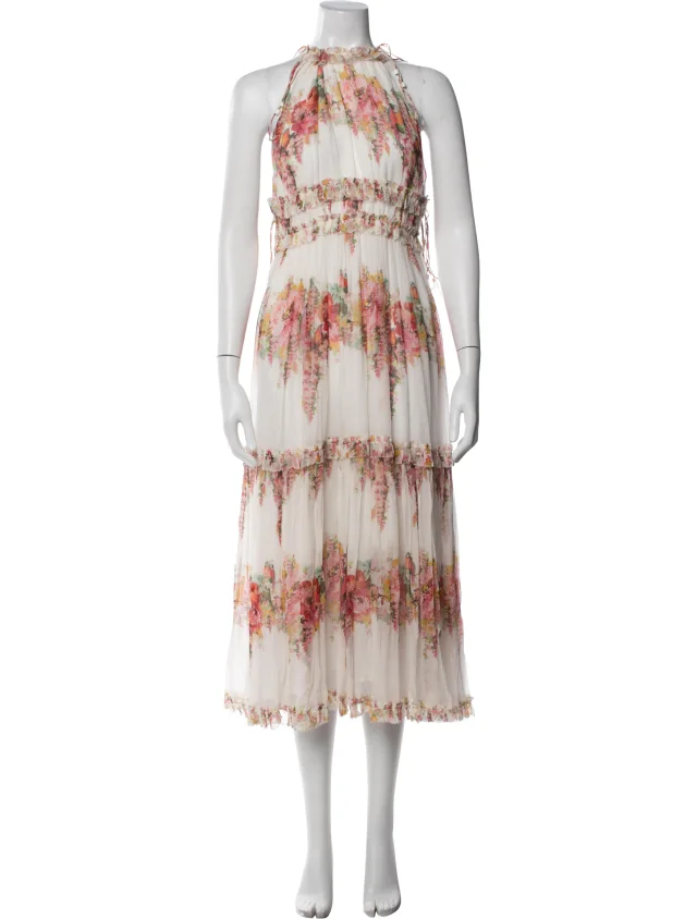 Zimmermann Silk Midi Length Dress in Silk from The RealReal