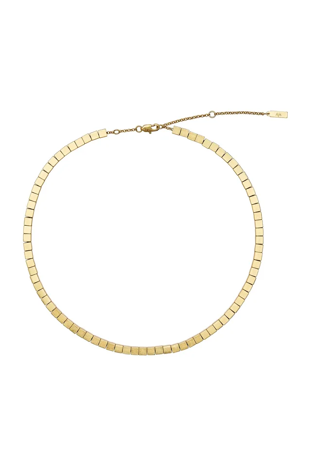 AJE Molecule Cube Necklace in Metallic from Aje, photo 1 of 1