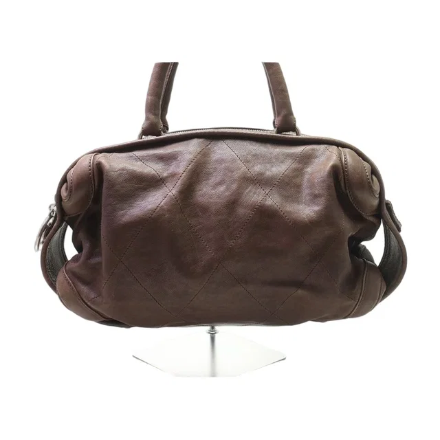 Chanel Leather Handbag Khaki in Green Leather from The Reluxe