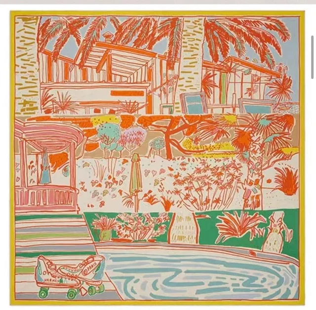 2. Hermes 140cm Cashmere/ Silk Large Scarf - in Box in Silk from Luxury Promise