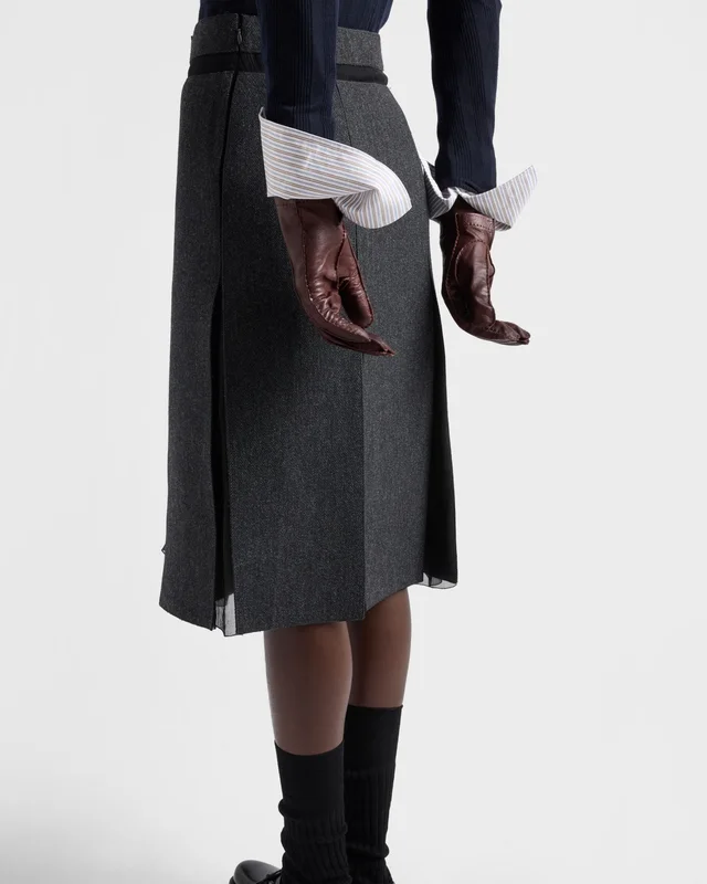 Prada Double wool midi-skirt, photo 4 of 5 from SENSER