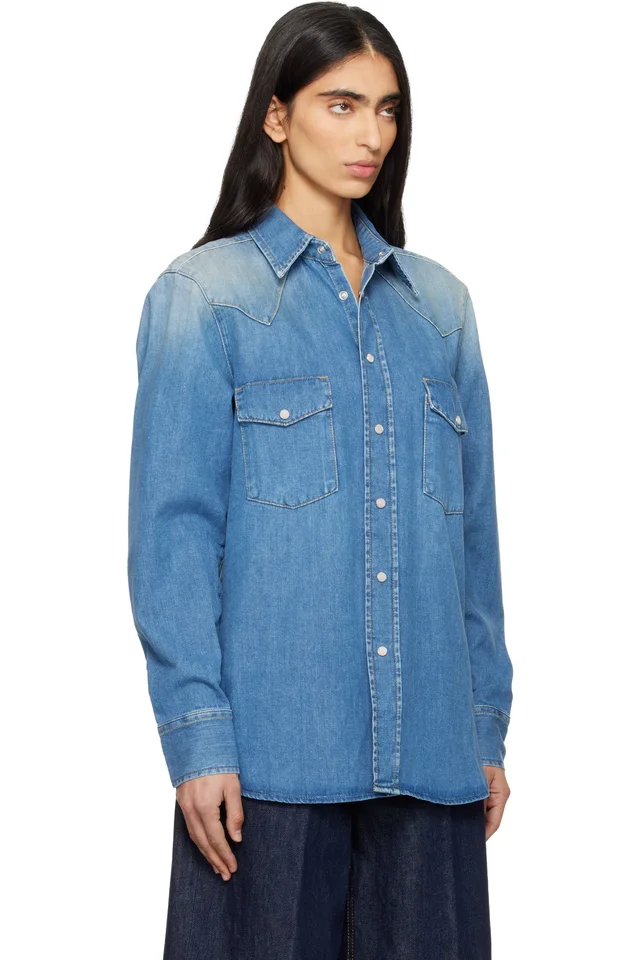 6397 Blue Western Denim Shirt, photo 2 of 4 from SSENSE