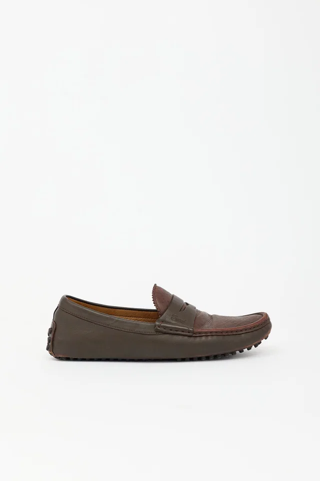 Gucci Leather Diamante Penny Loafer in Leather from VSP Consignment