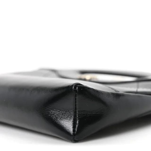 Chanel Shiny Crumpled Calfskin Quilted Nano 31 Shopping Bag Black in Black Calfskin from FASHIONPHILE, photo 11 of 11