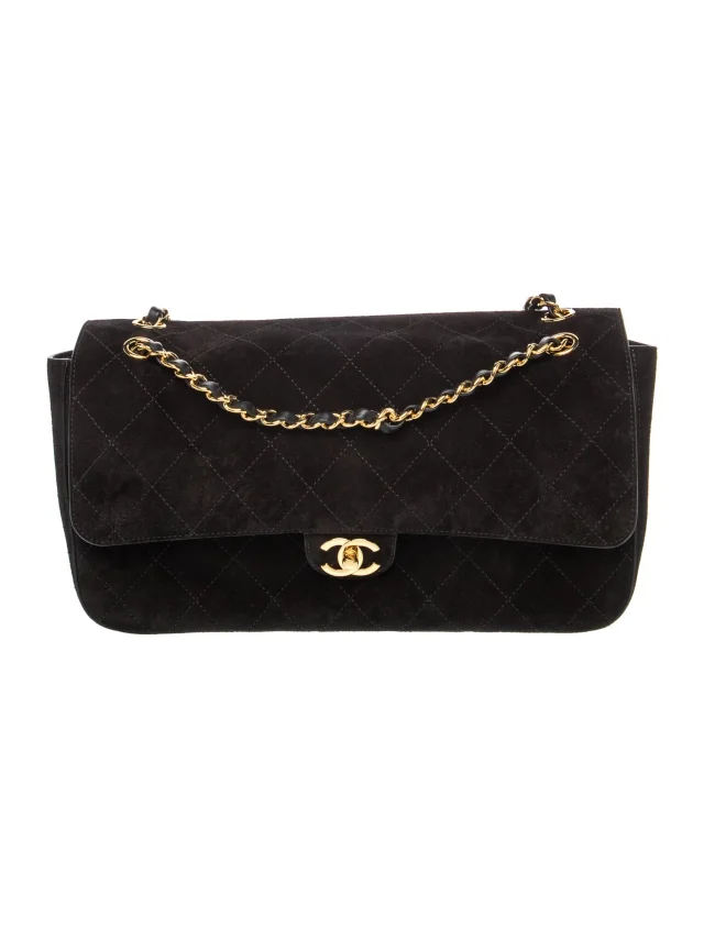 Chanel 2026 Suede Small Souplissimo Maxi Flap Bag in black Suede from The RealReal