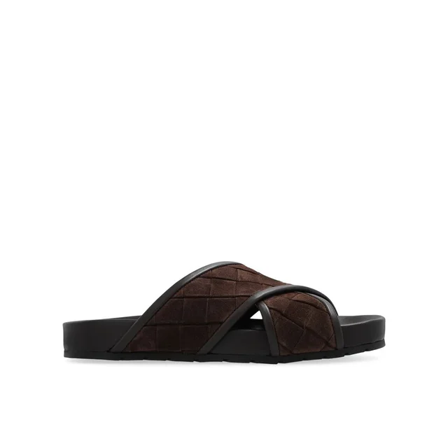 Bottega Veneta Brown Lamb Leather Sandals from HEWI
