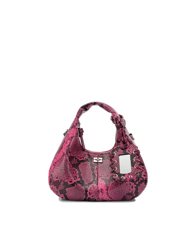 GANNI Rosa Hobo Bag — Pink Recycled Polyester in Pink from HEWI