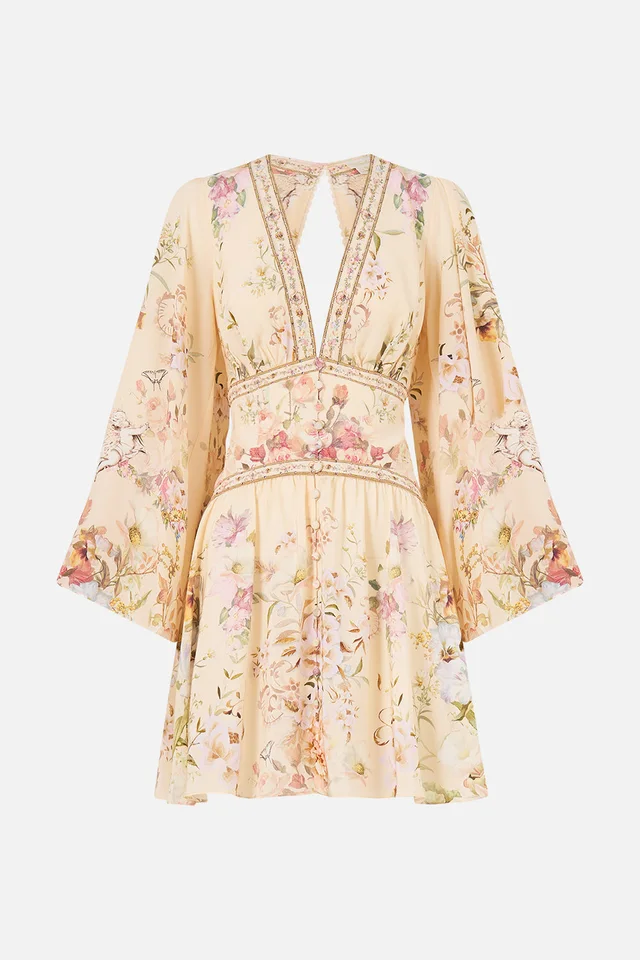 Camilla eBoutique BUTTON DOWN SHORT DRESS WITH OPEN BACK ADORNED IN ARANJUEZ from CAMILLA, photo 1 of 1