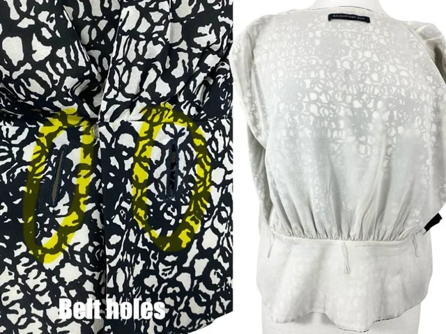 Balenciaga Nicolas Ghesquiere Silk Top Black & White Size: 10 in Multi-coloured Silk from Oxfam Online Shop, photo 4 of 4