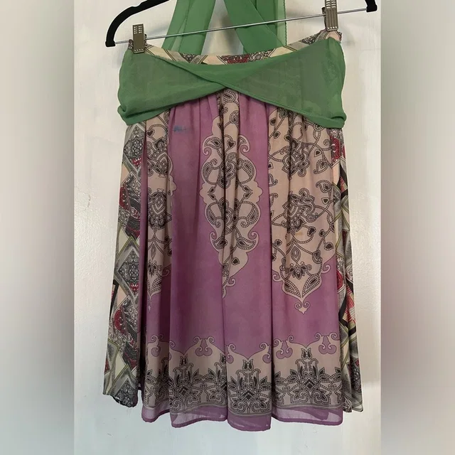 Etro Women's Multicolour Skirt in green|pink Silk from Poshmark