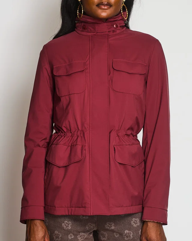 Loro Piana Red Traveller Rain Jacket Size IT 42 (UK 10) in Red Cashmere from Sellier