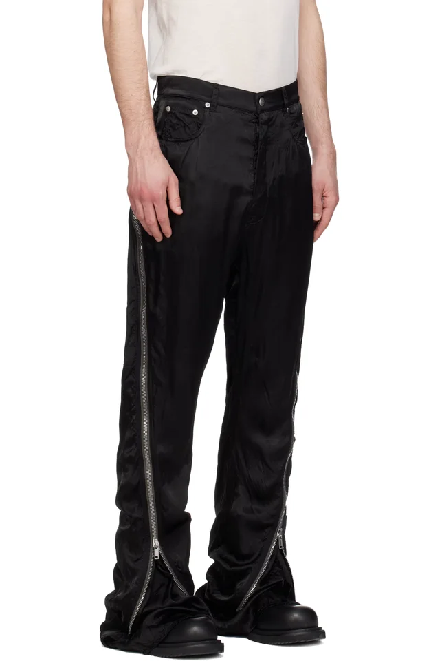 Rick Owens Black Temple Bolan Banana Trousers, photo 2 of 5 from SSENSE