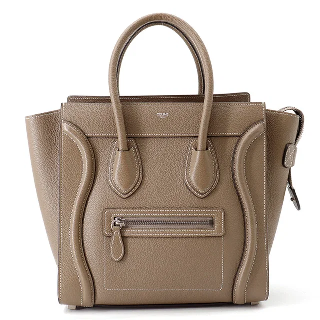 Celine Luggage Shopper Tote Bag Greige167793DRU Calf Leather Size micro in Calfskin from GALLERY RARE