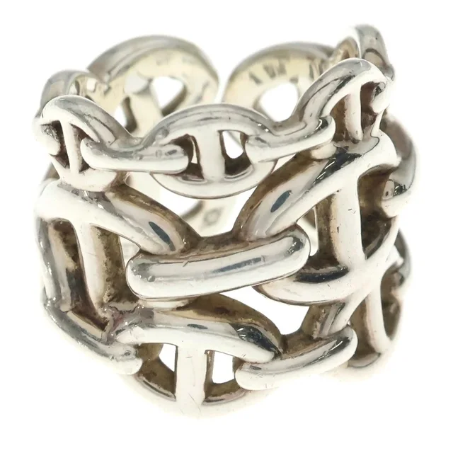 Hermès Chaine D'Ancre Enchainee GM Ring Silver in Silver from The Reluxe