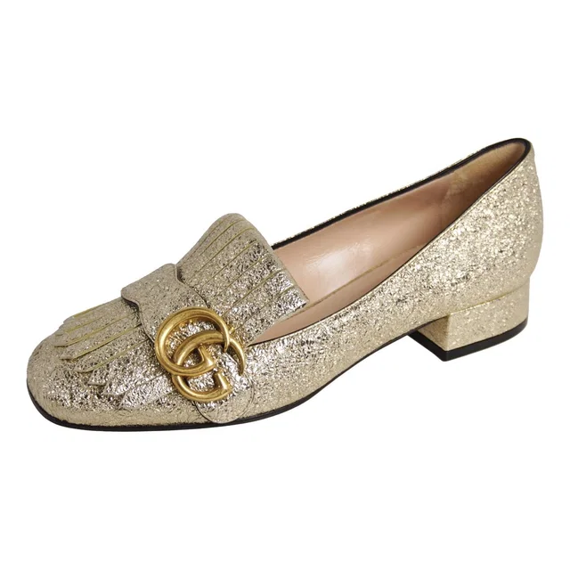 Gucci GG Marmont Leather Heels in Leather from The Reluxe