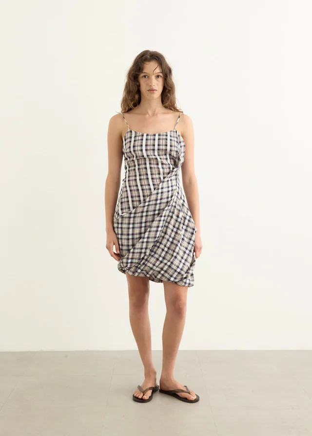 Wynn Hamlyn Rowan Twist Mini Dress in White from Incu, photo 1 of 1