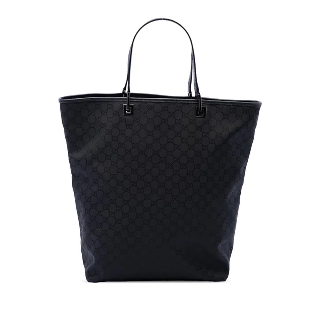 Black Gucci GG Canvas Tote in Black Canvas from Designer Revival