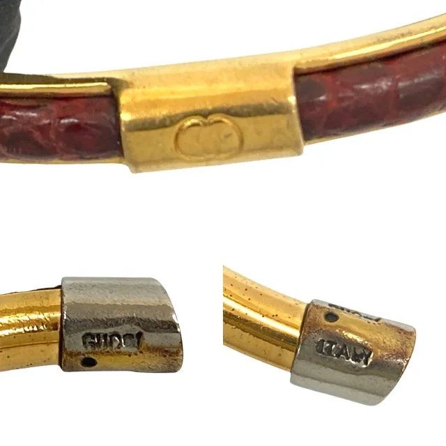 Gucci Leather Bracelet in Red Leather from LuxUness, photo 2 of 7