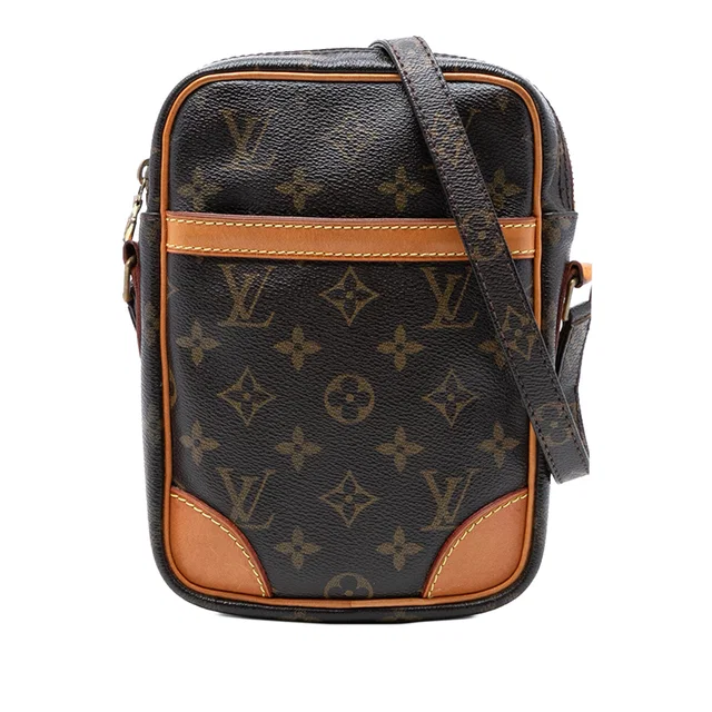 Brown Louis Vuitton Monogram Danube Crossbody Bag in Brown Coated canvas from Designer Revival