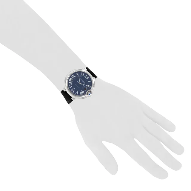 Ballon Bleu de Cartier watch in steel, Ref: Cartier - 3765 Circa 2021 in Blue Leather from Collector Square, photo 3 of 3