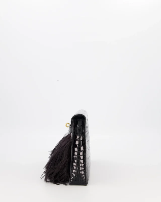 Hermès Kelly Elan Folie Bag in Black Crocodile from Sellier, photo 12 of 24