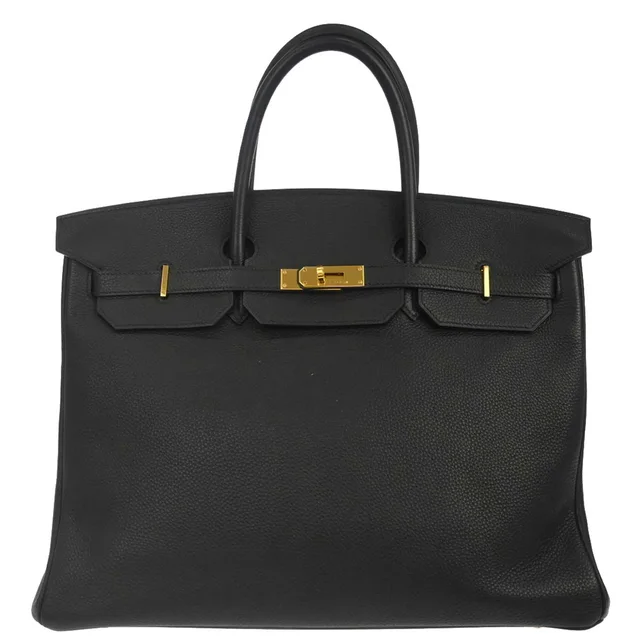 Hermès Black Togo Birkin 40 Handbag in Black Togo leather from AMORE Vintage Tokyo