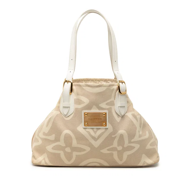 Beige Louis Vuitton Monogram Tahitienne Cabas PM Tote Bag in Beige Canvas from Designer Revival