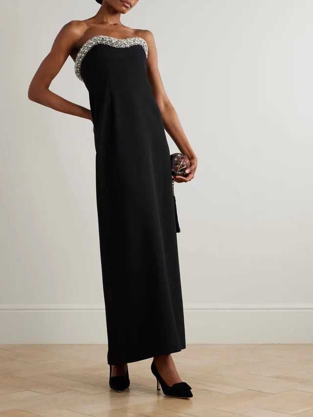 SIMKHAI Riona strapless embellished crepe gown in Black, photo 2 of 2 from NET-A-PORTER (Canada)