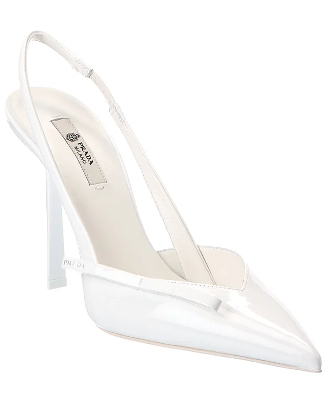 Prada Patent Pointy-Toe Slingback Pump, image 1 of 1 from Rue La La