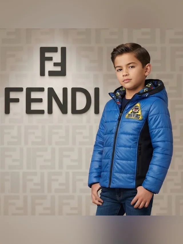 Fendi Luxury Designer Kids Reversible Monster Puffer Jacket Sz 8 in blue from Poshmark