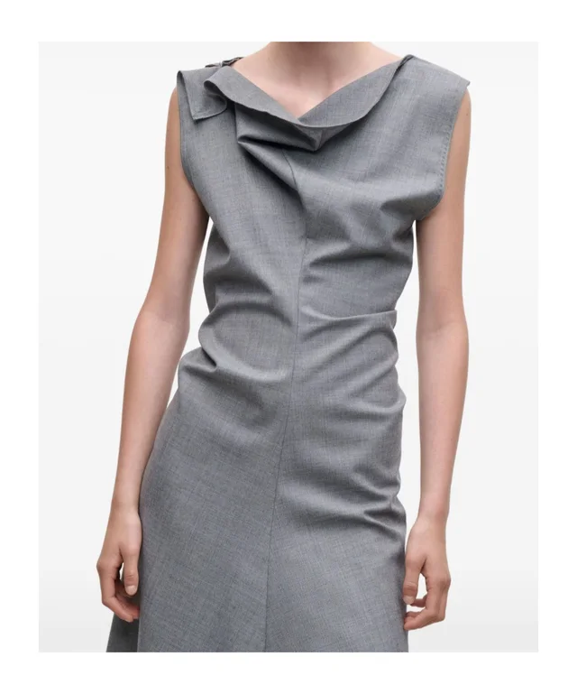 Victoria Beckham Draped Asymmetric Hem Midi Dress, photo 5 of 5 from SENSER