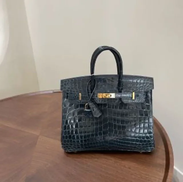 Hermès Rousseau Green Birkin 25 Z in Green from Luxury Promise