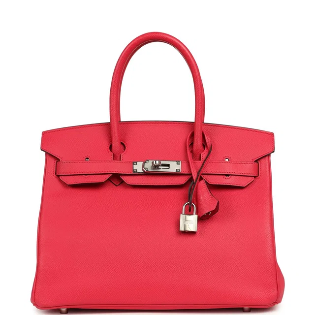 Hermès Birkin 30 Rose Extreme Epsom Palladium Hardware in Pink Epsom leather from Madison Avenue Couture