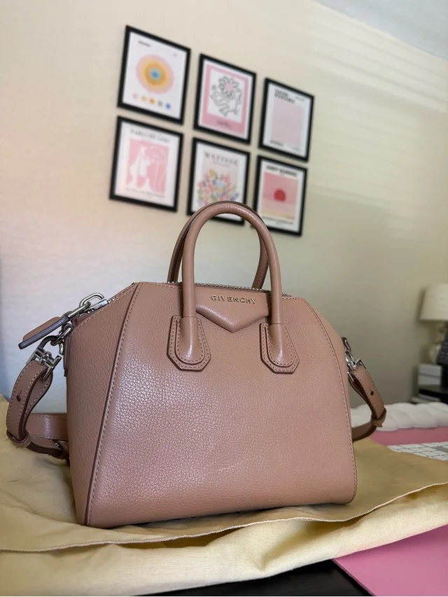 Givenchy Mini Antigona Camel Tan Pebbled Leather in brown|neutral Leather from Poshmark