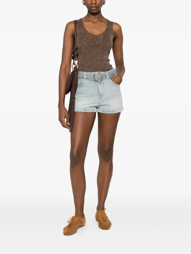 TWINSET linen knit top with lurex, photo 2 of 2 from FARFETCH