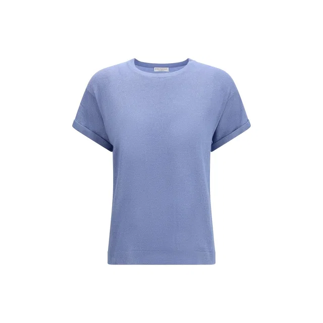 Brunello Cucinelli Blue Nylon T-Shirt in Blue Nylon from HEWI