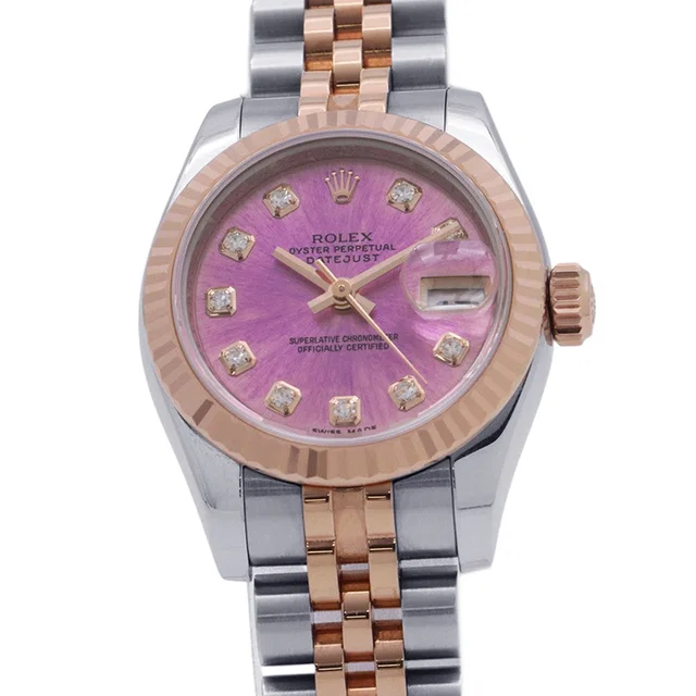 Rolex Datejust W26mm Stainless Steel K18PG Violet Dial179171G in Purple from GALLERY RARE