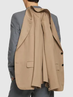 Comme des Garçons Homme Plus Short Double-Breasted Jacket in 100% Wool, photo 3 of 8 from LUISAVIAROMA
