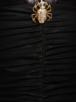 Alessandra Rich Short Dress with V-Neckline in 100% Viscose, photo 4 of 5 from LUISAVIAROMA