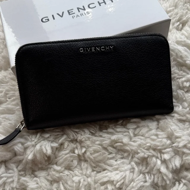 Givenchy Pandora Leather Zip Wallet in black|silver|gray Leather from Poshmark