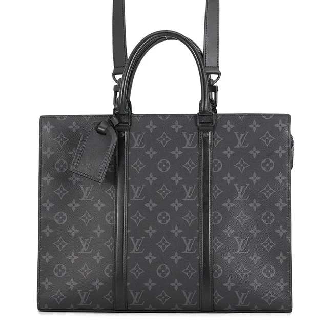 Louis Vuitton Sac Plat / Horizontal Zip NoirM45265 Monogram Eclipse from GALLERY RARE