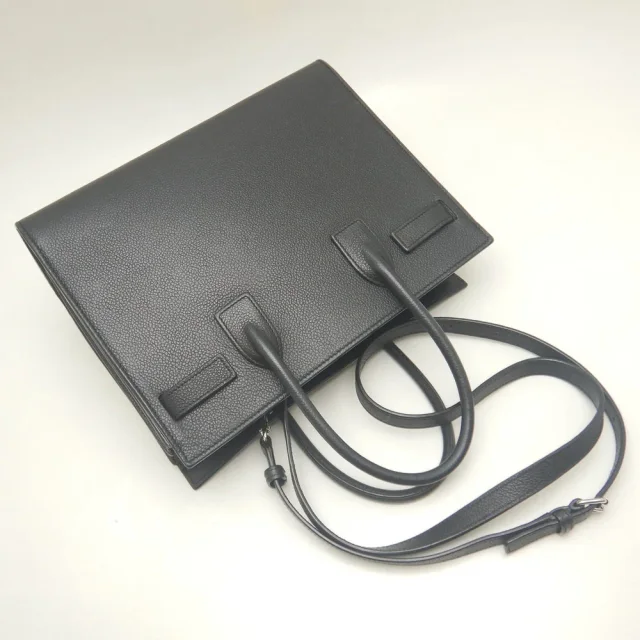 Saint Laurent Sac de Jour Baby Calf Handbag in Black Calfskin from LuxUness, photo 2 of 8