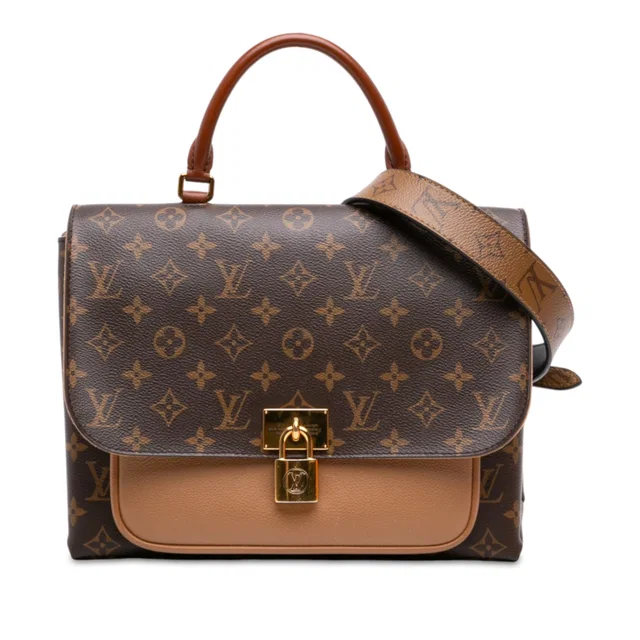 Brown Louis Vuitton Monogram Marignan Satchel in Brown Coated canvas from Designer Revival