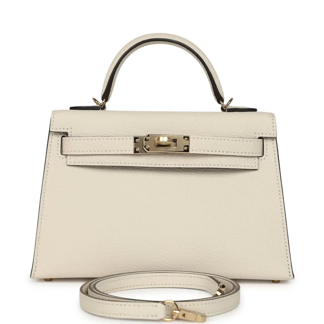 Hermès Special Order (HSS) Kelly Sellier 20 Nata Verso Chevre Mysore Permabrass Hardware in Goatskin from Madison Avenue Couture