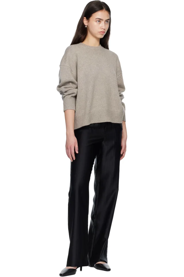 Loulou de Saison Taupe PIA Oversized Cashmere Sweater, photo 4 of 4 from SSENSE