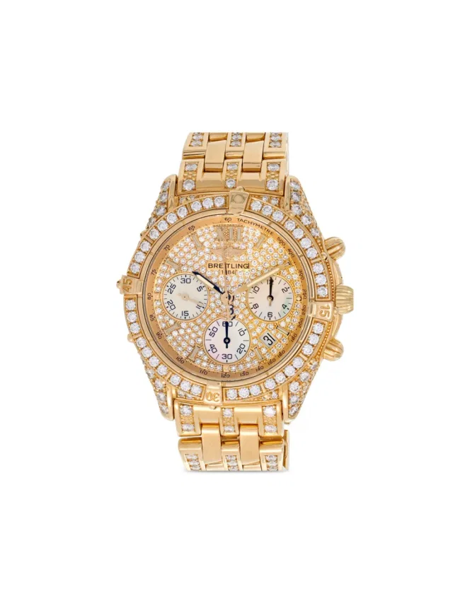 Breitling Diamond Chronograph 36mm - women - 18kt Gold in gold from Farfetch