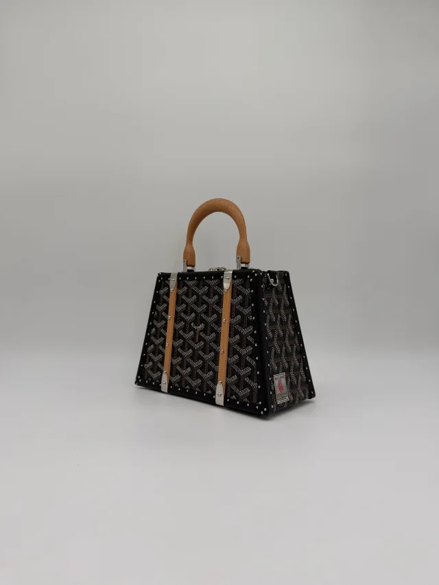 Goyard Saïgon Mini Trunk Bag Black Palladium Hardware in Black from Luxury Promise, photo 7 of 11