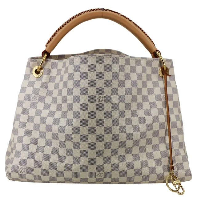 Louis Vuitton Artsy MM Damier Azur Hobo Bag White in White Coated canvas from Dallas Designer Handbags