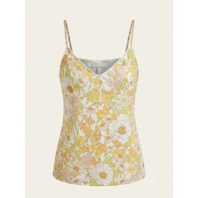 Zimmermann Super Eight Lantern Slip Floral Pastel Cami Size 3 in green|pink from Poshmark, photo 1 of 1