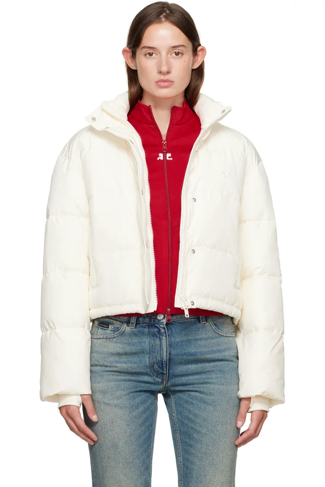 Off-White Cropped Puffer Jacket, image 1 of 1 from SSENSE
